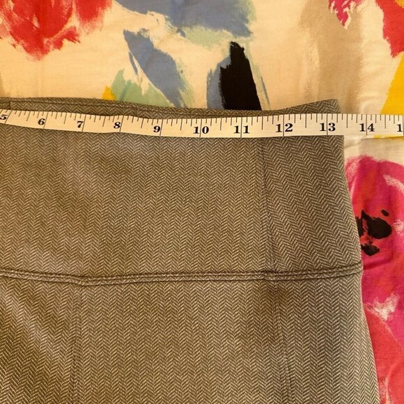 Athleta Leggings Women’s Sz S Grey Delancey Herringbone Stretch Pants - Picture 8 of 9